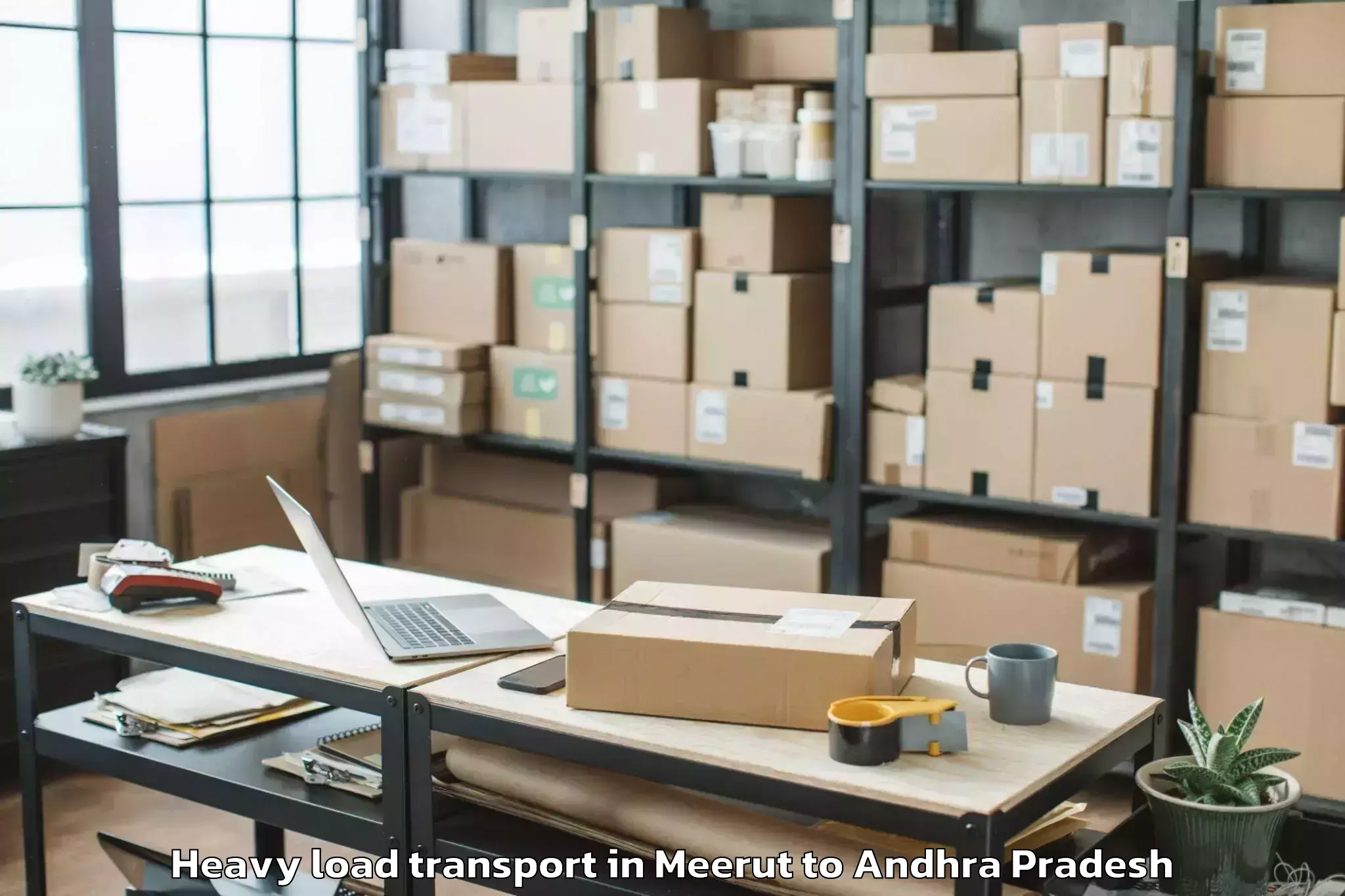 Book Your Meerut to Addanki Heavy Load Transport Today